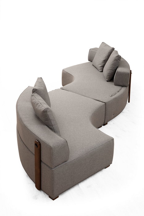 Atelier Del Sofa Sofá Esquinero Gondol-5 Gris